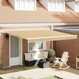 vidaXL Einziehbare Markise Mehrfarbig 400 x 300 cm Mehrfarbig