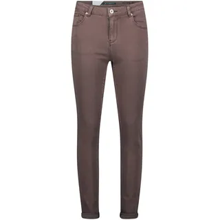 Relaxhose BETTY BARCLAY "Basic-Jeans mit Waschung", Damen, Gr. 34, EURO, braun (muskat), Obermaterial: 56% Baumwolle CO. 30% Viskose CV. 12% Polyester PES. 2% Elasthan EL., Hosen Relaxhose