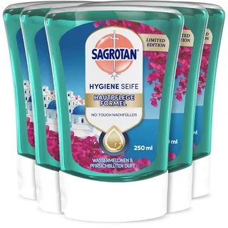 Sagrotan No-Touch Nachfüller Floral Coast Limited Edition – Für den automatischen Seifenspender – 5 x 250 ml Handseife