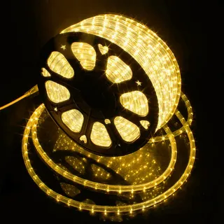 kefflum LED Lichterschlauch Aussen Warmweiß 30M 1080 LEDs, IP65 Wasserdicht lichtschlauch für Innen und Außen 3100K Lichtschläuche für Garten Weihnachten Dekoration Zaun Dach Beleuchtung