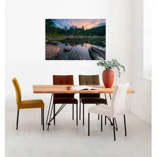 Komar Leinwandbild »Mystic Shores - Größe 90 x 60 cm« Baum   Berge   Blumen   Blätter   Foto   Jahreszeiten   Landschaft   Meer   Natur   Palmen   Strand Packung, 1 Stk. tlg. Keilrahmenbild mi Echtholzrahmen, bunt