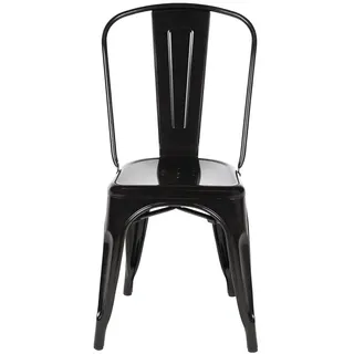 Bolero Bistrostuhl aus Stahl schwarz (4er Pack)