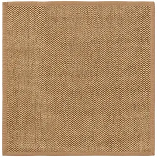 benuta Pure Sisalteppich Greta Cream 150x150 cm , Creme , Textil , Beton Optik , Quadratisch , 150x150 cm , Gots , für Fußbodenheizung geeignet , Teppiche und Böden, Teppiche