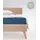 Spannbettlaken Mako-Satin 160 x 200 cm blau