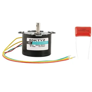 XD-50KTYZ Permanentmagnet Synchronmotor, AC 220V 6-10W 5-50 U Min Synchrongetriebemotor 6-10 W Wechselstrommotor für Steuerung Instrumentenautomatisierung (5r / min)