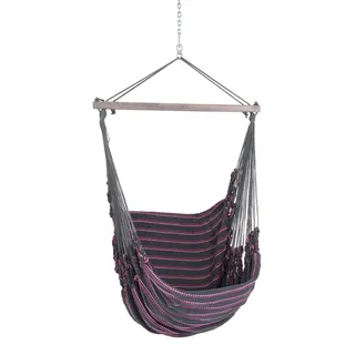 Chico Hängesessel Baumwolle grau-pink Hängestuhl - Rosa