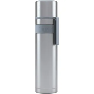 Isolierflasche HEET 700ml – Thermoflasche aus Edelstahl, Doppelwandig, Vakuum-Isolierte Thermoskanne mit Becher, Auslaufsicher, BPA-frei, Hält 12h warm, 360° Verschluss, Trageschlaufe (Hellgrau)