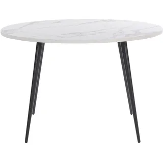 Beliani Odeon Ø 120 cm Weiß/Schwarz