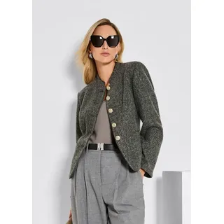 Madeleine Jackenblazer »Strickblazer Schicker Kurzblazer mit Stehkragen«, goldfarben),