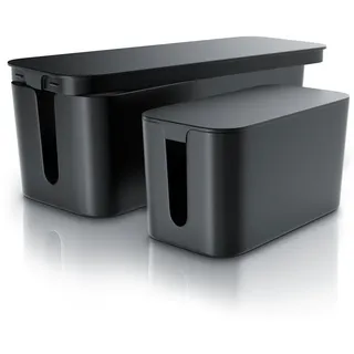 Bearware Kabelbox 13,5 x 41 x 15,5 cm 2-tlg. schwarz