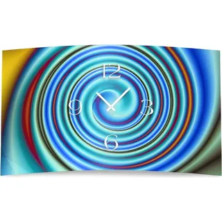 Digital Art Designer Wanduhr modernes Wanduhren Design leise kein ticken DIXTIME 3D-0315 - Schwarz