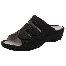 Rohde 5772 Cremona Damen Schuhe Pantoletten Clogs Leder, Größe:38 EU, Farbe:Schwarz