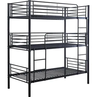 Habitat et Jardin Etagenbett HAVIN 90 x 190 cm Metall schwarz