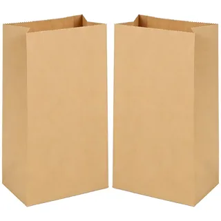 Gaoyong 50 Stück Papiertüten Klein 9x5.5x17cm Kraftpapiertüten für Hochzeit, Geburtstag Candybar