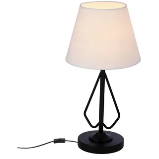 Tischleuchte , Schwarz, Weiß , Metall, Kunststoff , 25x26x16 cm , RoHS, Europäischer Sicherheitsstandard , Schnurschalter, einfach zu transportieren , Lampen & Leuchten, Innenbeleuchtung, Tischlampen, Tischlampen