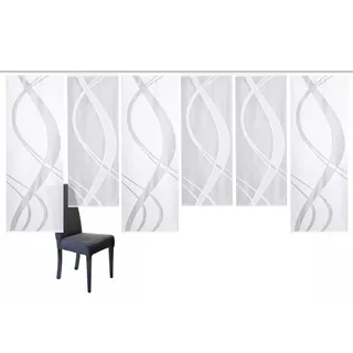 HOME WOHNIDEEN Schiebegardine »TIBASA« Paneelwagen 6 Stk. tlg. halbtransparent, weiß