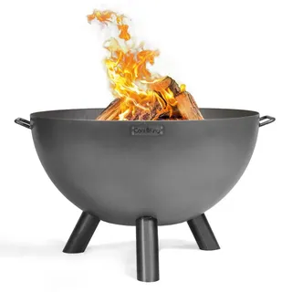 Tiefe Feuerschale KONGO Ø85cm Feuerstelle 55cm Höhe Feuerkorb Naturstahl Garten