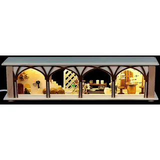 Schwibbogen-Unterbau/Raumleuchte Weinkeller (50x12x10cm) von RATAGS Holzdesign - Naturbelassen