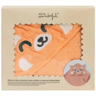 Mr. Wonderful Kapuzenhandtuch für Babys, roter Panda, 100% Baumwolle, Badetuch für Kinder