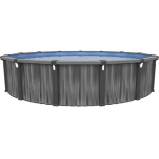 Aufstellpool Stahlwandpool rund 305 x 132 cm 9140 l grau