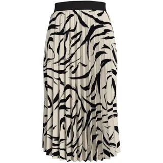 VILA Plisseerock Damen Bedruckt Beige 42