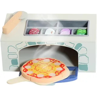 Bayer Chic 2000 Bayer Chic 2000® Pizza Spielzeug aus Holz – Pizzaofen mit Klettbelägen & Zubehör – Fördert Kreativität & Feinmotorik, Spielküchen Zubehör ab 3 Jahren