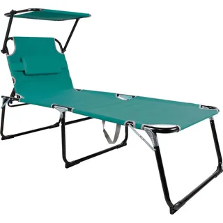 Mojawo XXL Gartenliege Türkis mit Dach