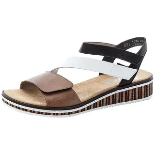 Rieker Damen - Sandalen & Flip Flops V3670-64 beige Kombi / 64 Gr.39