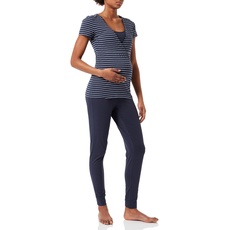 ESPRIT Maternity Damen Nightwear Set Umstandsschlafanzug, Blau (Night Blue 486), 34 (Herstellergröße: XS)