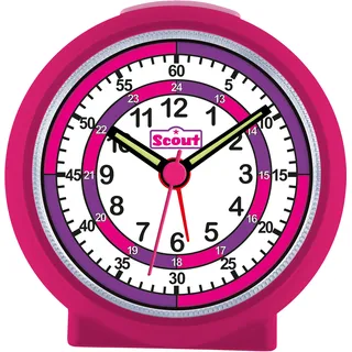 Scout Quarzwecker »LearnTheTime, 280001015«, Lernwecker, ideal auch als Geschenk, rosa