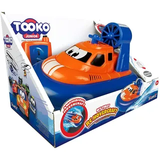 Tooko JUNIOR Ferngesteuertes Boot Rollt Auf Dem Boden Und Schwimmt Im Bad - Reichweite von 5 Metern - Boden/ Wasser - Batterien Nicht Enthalten - Spielzeug für Kinder ab 3 Jahren - Blau/ Orange