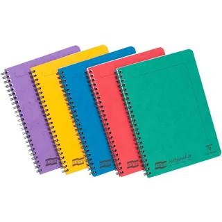 Clairefontaine Doppelspiralheft Europa Notemaker A5 liniert farbig sortiert