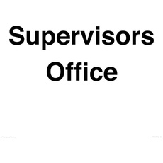 Schild "Supervisor's Office", 400 x 400 mm, S40