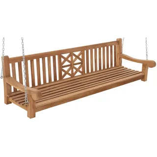 CLP Hängebank 220/70/61 cm Holz Teak , Teakfarben , 220x61x70 cm , Gartenmöbel, Gartenbänke
