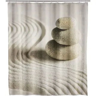 Wenko Duschvorhang Sand & Stone 180 x 200 cm beige