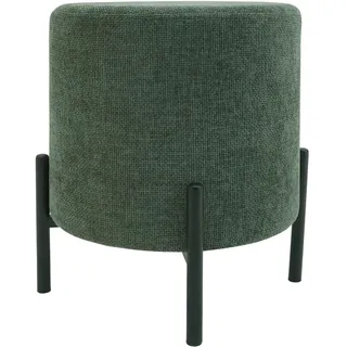 Mobili Rebecca - Hocker, Rebecca Mobili Daikon 43,5x38x38 Polyestergewebe Stahl, Dunkelgrün, Schwarz Modern