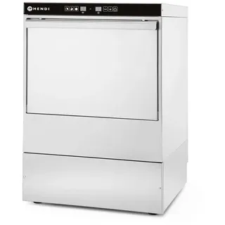 HENDI Geschirrspüler 50x50 - elektronische Steuerung, 400V/6600W, 576x645x(H)837mm - Silber
