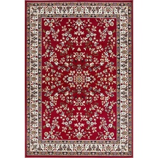Bild Teppich Oriental rechteckig, Kurzflor, Orient-Optik, ideal im Wohnzimmer - Schlafzimmer pflegeleicht mit zeitlosem orientalischem Muster 120 x 170 cm Rot
