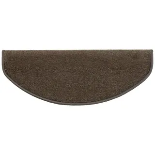 Esposa Stufenmatte , Schlammfarben , Textil, Leder , Veloursleder , Uni , halbrund , 65x23.5 cm , Made in Germany , für Fußbodenheizung geeignet, rutschfest, pflegeleicht, strapazierfähig , Teppiche und Böden, Schmutzfangmatten, Stufenmatten
