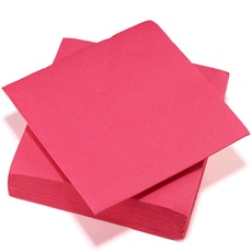 Le Nappage - Tex Touch Paper Servietten - Farbe Pink - FSC®-zertifizierte Servietten - Recycelbar und biologisch abbaubar - Set mit 40 rosa Fuchsia Colour Servietten Großformat 38 x 38 cm