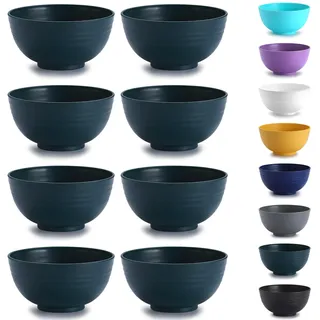 Kyraton plastik müslischüssel 8er, unzerbrechliche und wiederverwendbare leichte Schüssel für Reisnudelsuppe, Snack, Salat, Obst, spülmaschinenfest