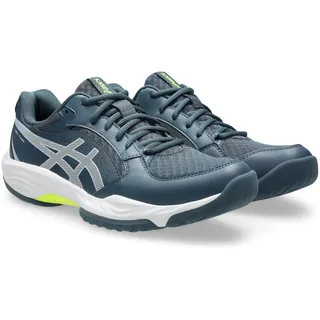Hallenschuh ASICS "GEL-TASK 5", Herren, Gr. 48, raw indigo, weiß, Synthetik, Schuhe Hallenschuh, besonders geeignet für Handball und Volleyball