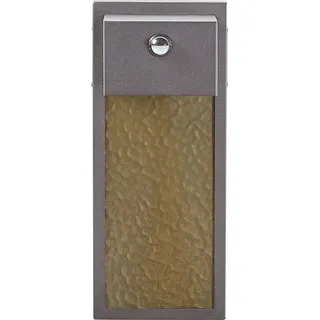 Beliani LED-Wandleuchte für den Außenbereich Grau Eisen Glas 40 cm Außenlampe Warmweißes Licht Bewegungssensor Retro Design - Grau