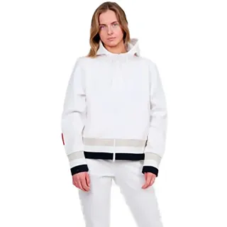 The Mountain Studio Cotton Tech Reißverschlusspullover - White Alyssum - XS