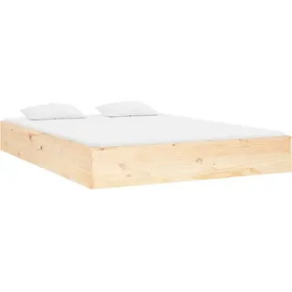 vidaXL Massivholzbett 140x190 cm - Braun