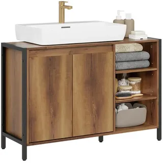 SoBuy Waschbeckenunterschrank 90 x 60 x 30 cm Braun