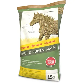 JOSERA Kraut & Rüben Mash (1 x 15 kg) | Premium Pferdefutter Mash | Pferdefutter mit Leinsamen | Stärke- und zuckerreduziert | voll mineralisiert | 1er Pack
