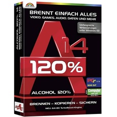Markt & Technik Alcohol 120% Version 14 Vollversion, 1 Lizenz Windows Brenn-Software