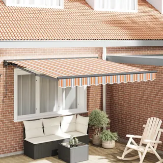 vidaXL Markisenrahmen Blau und Orange 350 x 250 cm - Blau