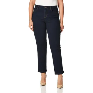 Gloria Vanderbilt Damen Amanda Classic High Rise Tapered Petite Jeans, Rinse Noir, 46 zierlich